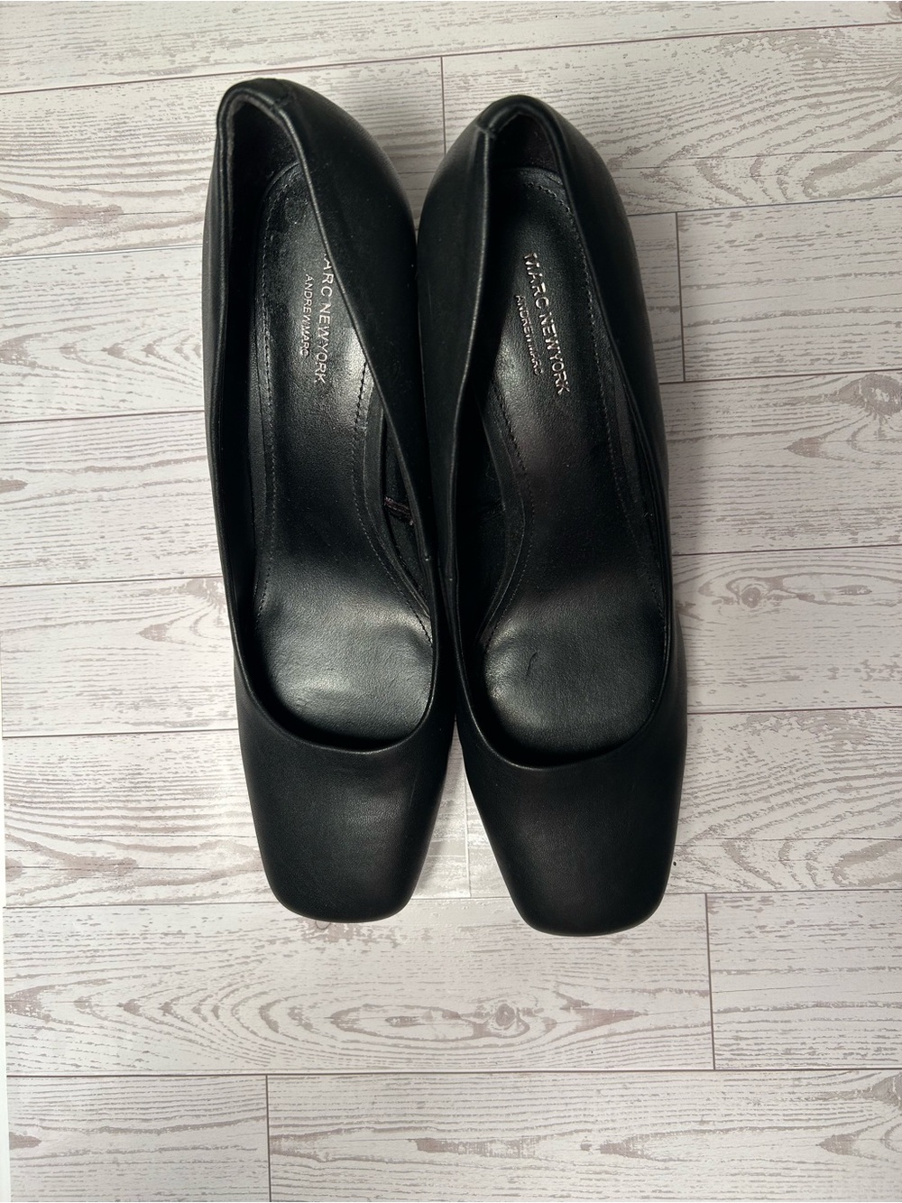 Marc New York Black Square-Toe Heels